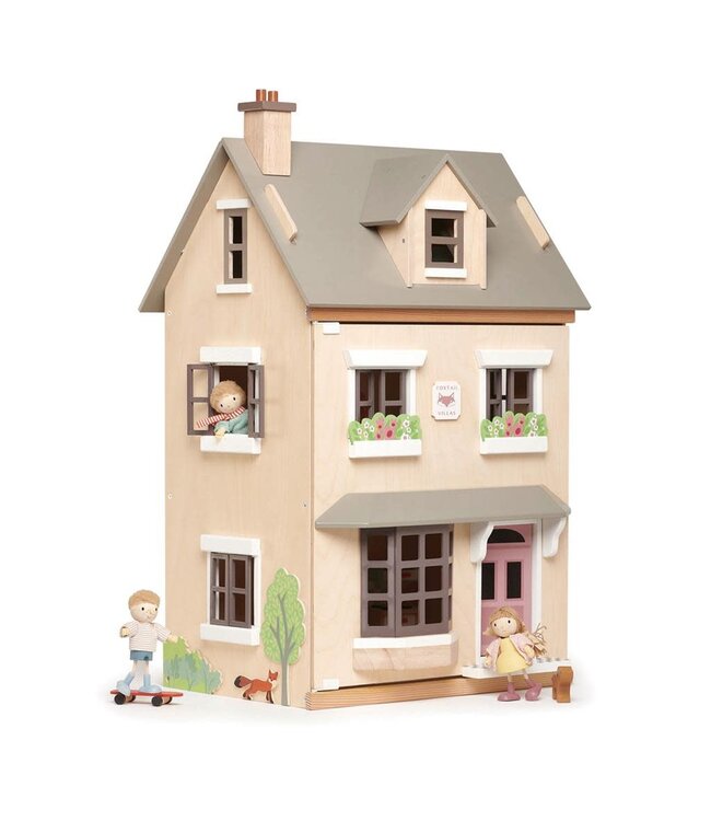Tender Leaf Poppenhuis - VILLA 'FOXTAIL' 44x37,5x71cm, villa met een set meubels (popjes apart verkrijgbaar)