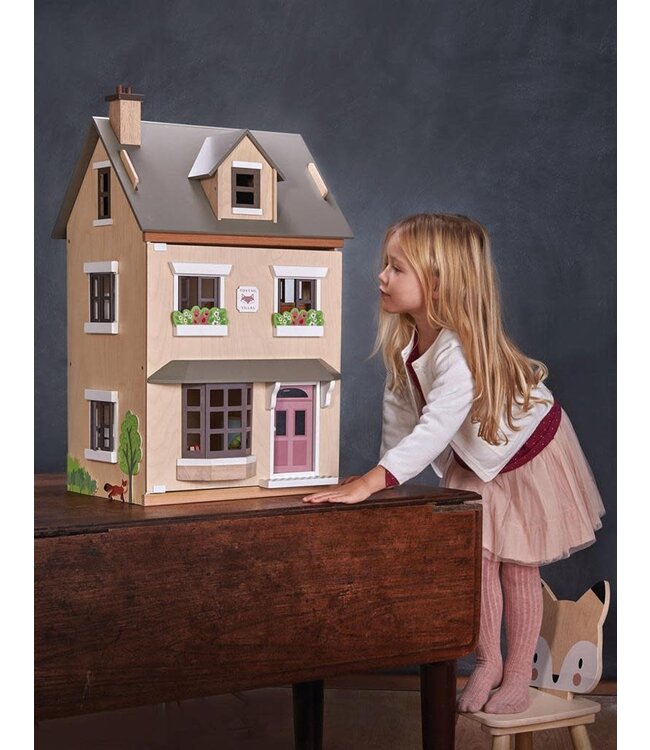 Tender Leaf Poppenhuis - VILLA 'FOXTAIL' 44x37,5x71cm, villa met een set meubels (popjes apart verkrijgbaar)
