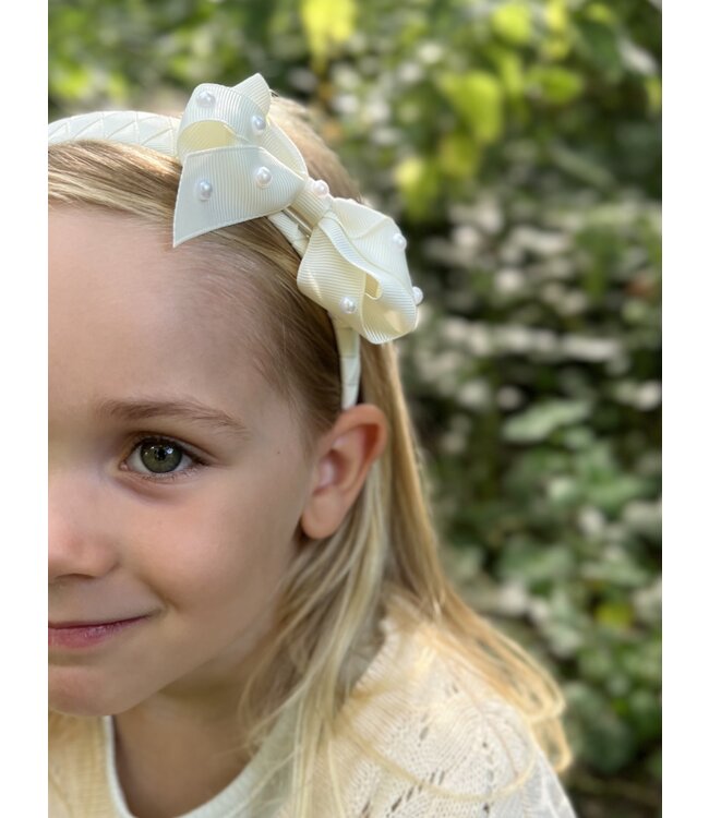 Prinsessefin - Josefine headband Antique white