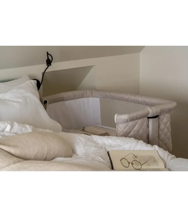 Quax - Co-sleeper Side by side naturel quilted - Clay