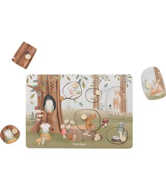 Little Dutch Little Dutch - Geluidenpuzzel hout - Forest Friends FSC