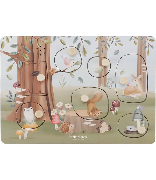 Little Dutch - Geluidenpuzzel hout - Forest Friends FSC