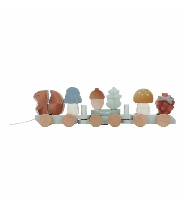 Little Dutch -  Blokkentrein eekhoorn - Forest Friends