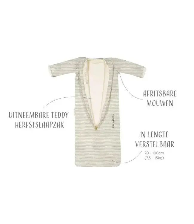 Puckababy The Bag 4 Seasons - 6 M/2.5 Y | 100 CM  Green stripes