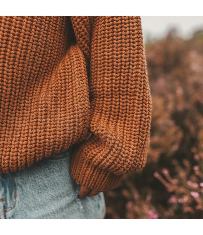 Your Wishes - Oversized Sweater - Indian tan