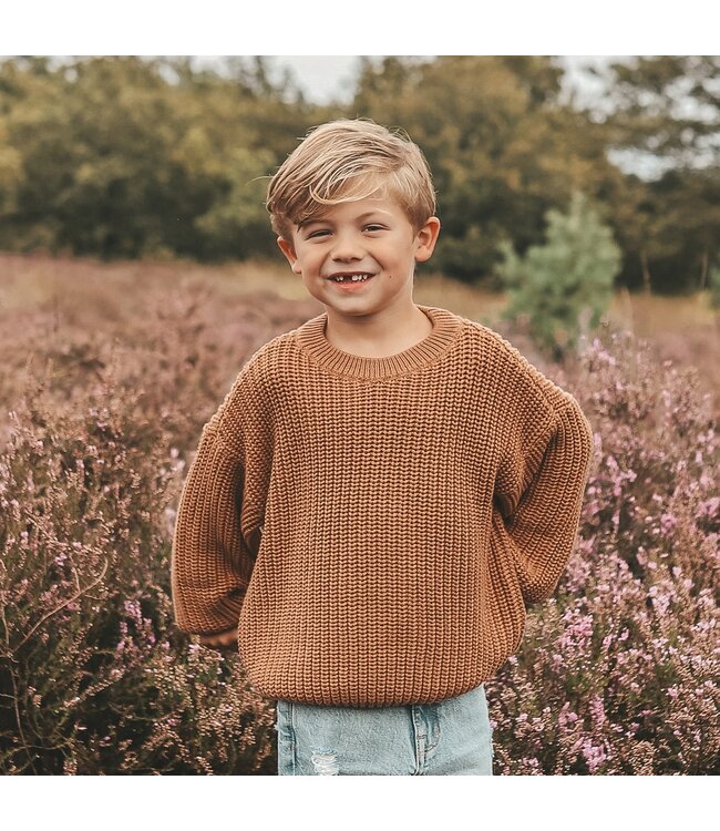 Your Wishes - Oversized Sweater - Indian tan