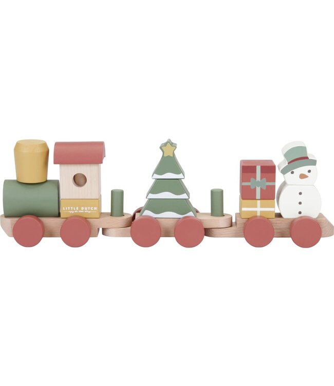 Little Dutch Toys - Blokkentrein kerst FSC