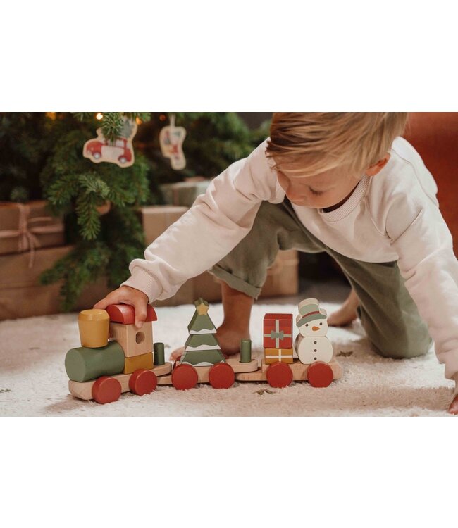 Little Dutch Toys - Blokkentrein kerst FSC