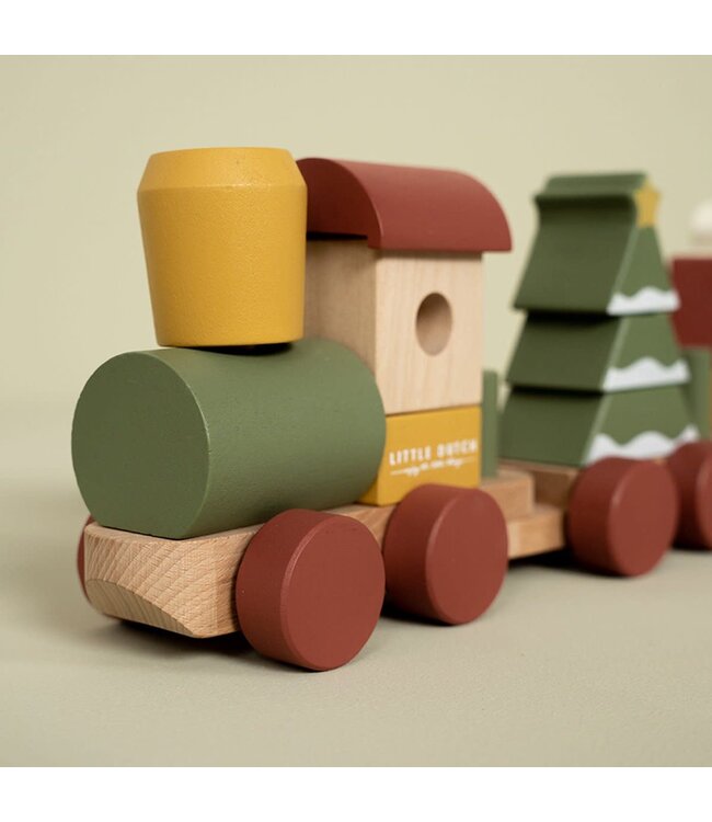 Little Dutch Toys - Blokkentrein kerst FSC