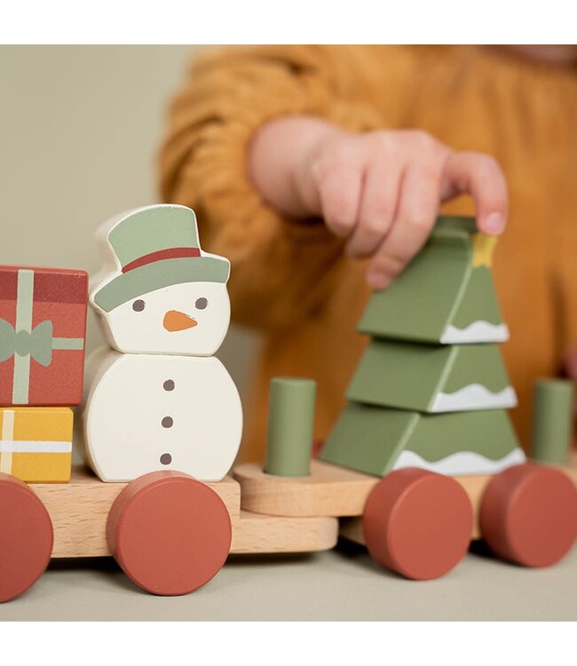 Little Dutch Toys - Blokkentrein kerst FSC