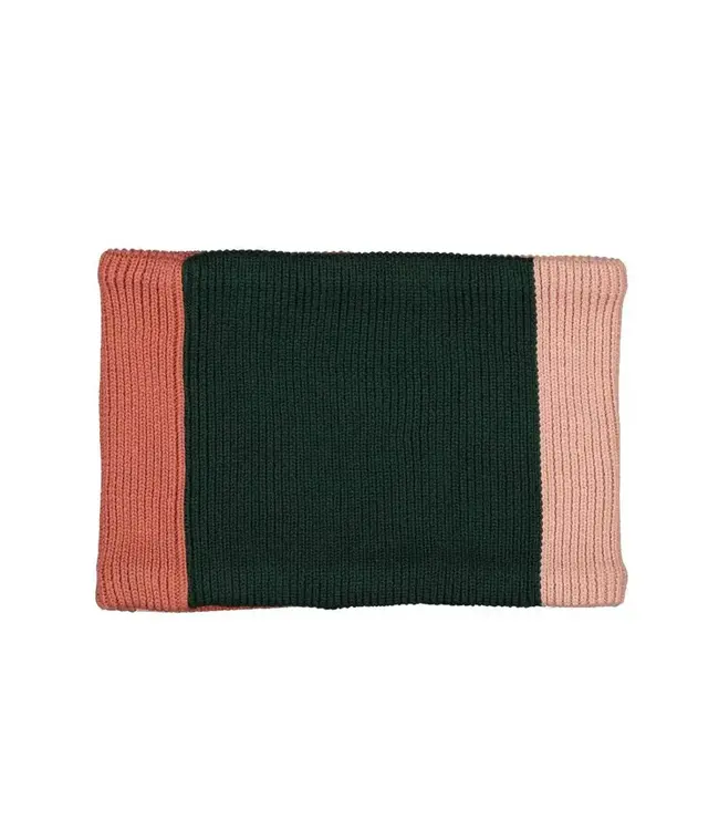 Chamaye - Snood tricolore rose /vert