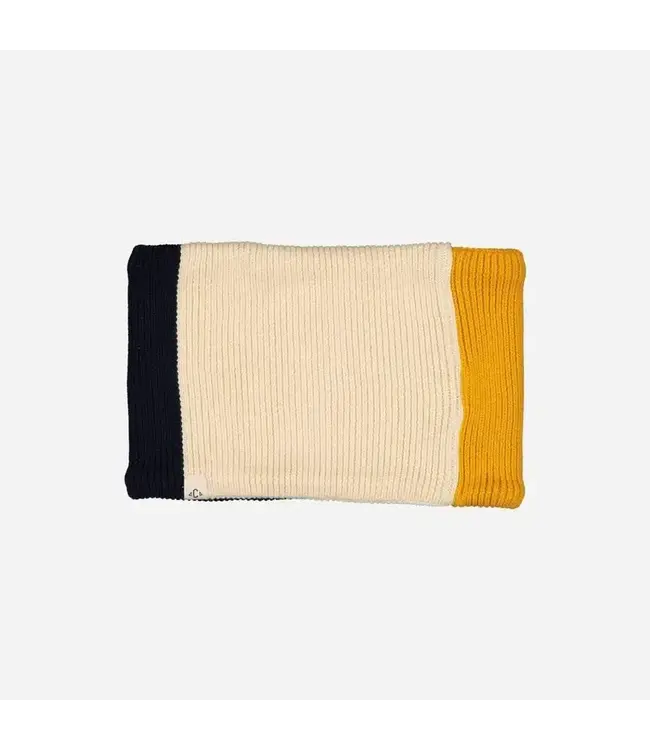 Chamaye - Snood tricolore marine/mustard
