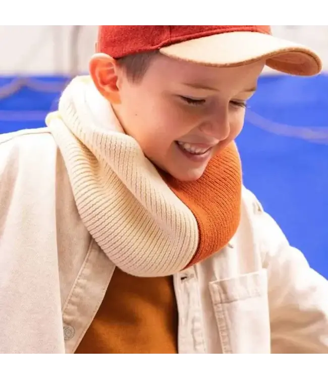 Chamaye - Snood tricolore caramel/mustard