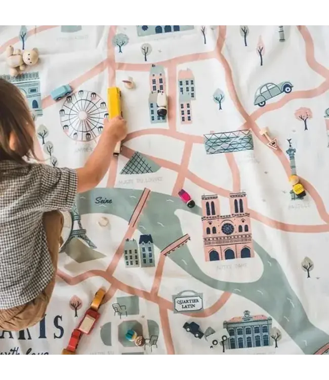 Play & Go - Noomad Paris map Speeltapijt/Opbergzak  - 140 cm