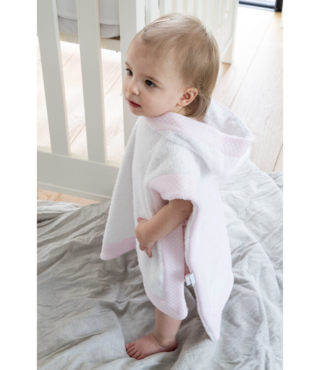 Living Nature - Poncho Wit/Rose