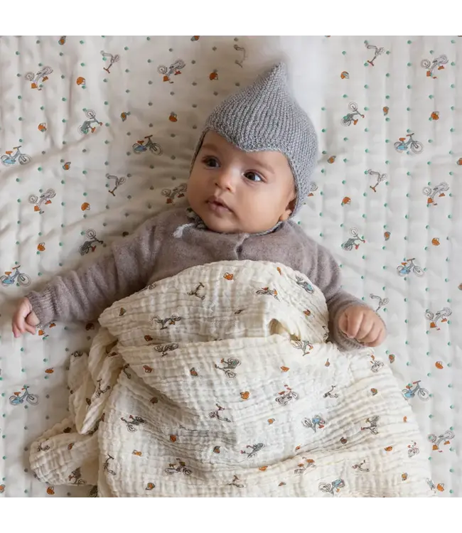 Cam Cam Copenhagen - Newborn blanket Bicycles