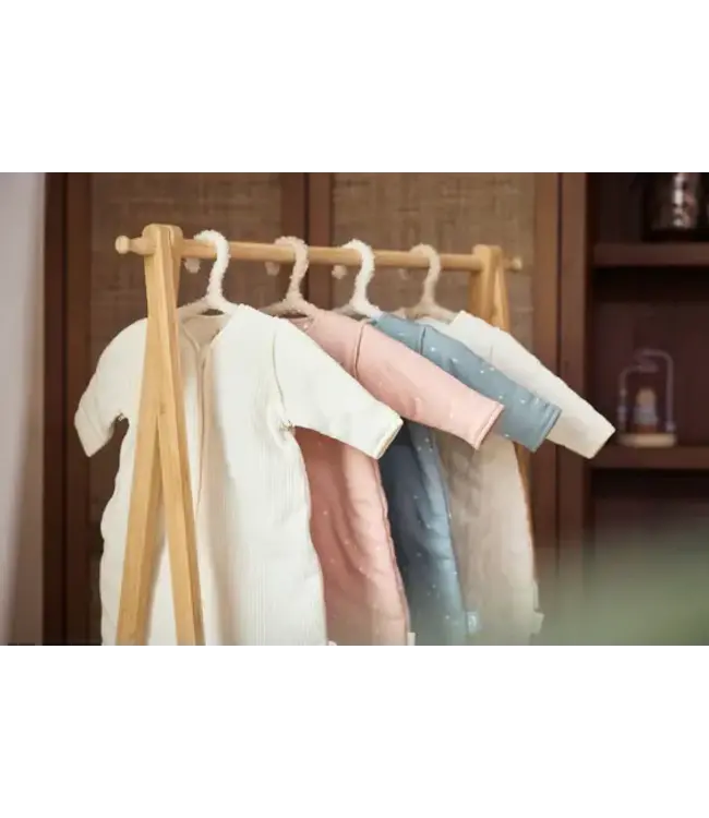 Jollein - Slaapzak met afritsbare mouwen Rond Rib Ivory