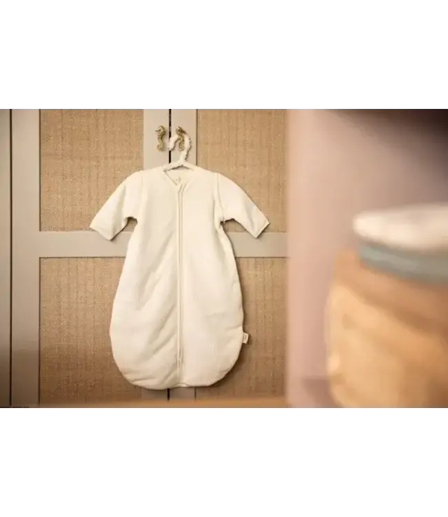 Jollein - Slaapzak met afritsbare mouwen Rond Rib Ivory