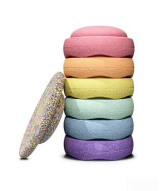 Stapelstein Stapelstein - Super Confetti Rainbow set Pastel