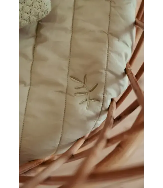 Little Dutch - Ledikantdeken blueberry Leaves Sage 110X140