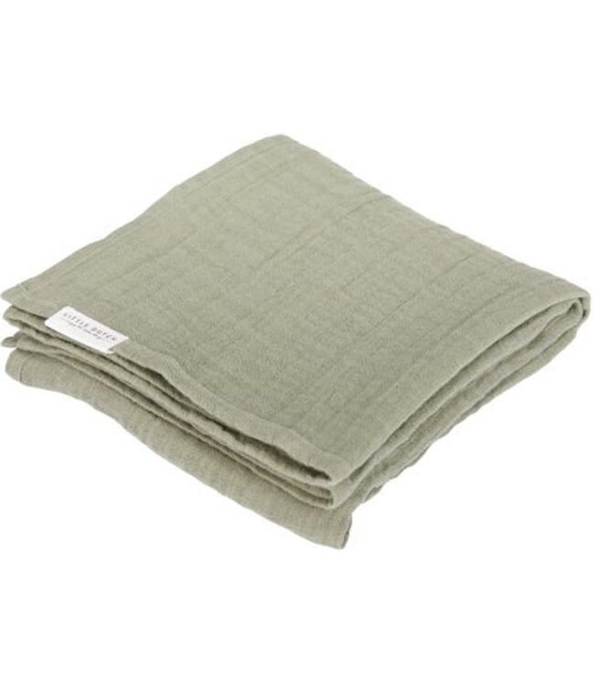 Little Dutch - Swaddle doeken set hydrofiel 70 x 70 Little Farm / Olive