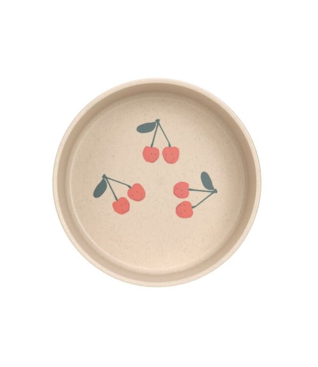 Lassig - Dish Set PP/Cellulose Happy fruits Cherry, (Plate, Bowl, Mug, Spoon)