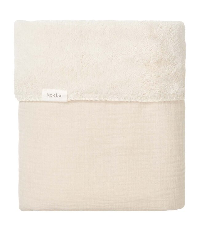 Koeka - Ledikantdeken Teddy Faro Warm white