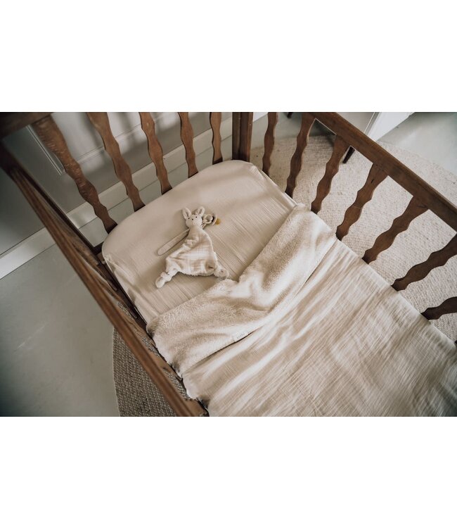 Koeka - Ledikantdeken Teddy Faro Warm white