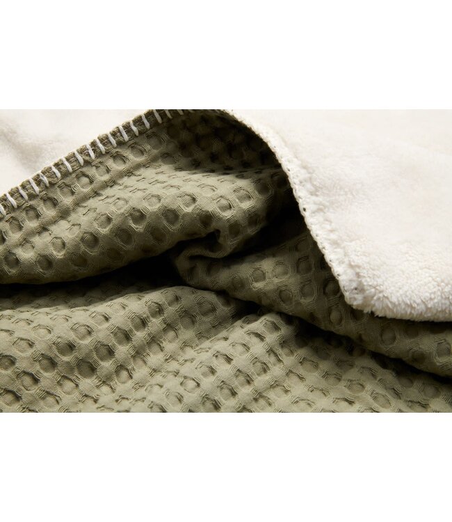 Koeka - Eenpersoonsdeken Wafel teddy Oslo Moss