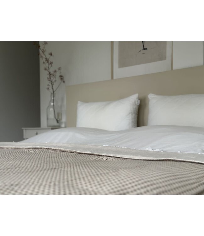 Koeka - Eenpersoonsdeken Wafel teddy Oslo Sand