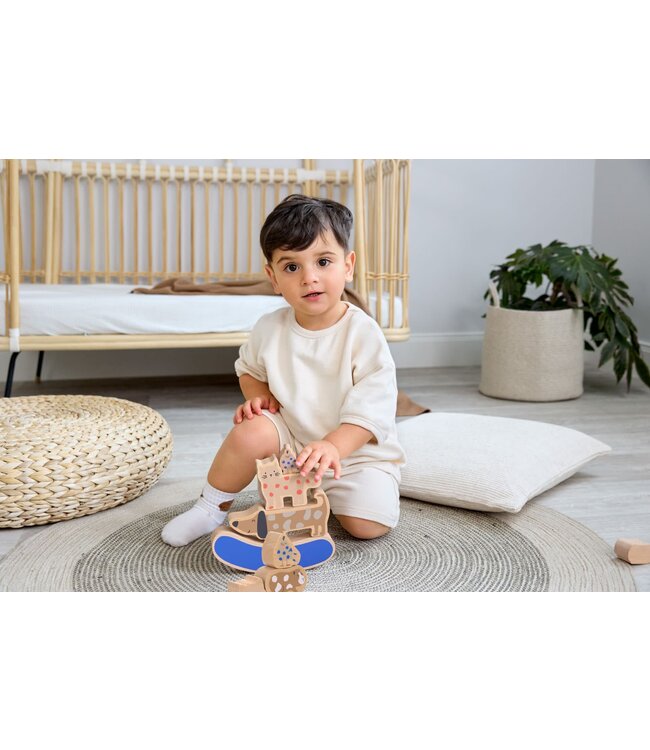 Lassig - Stacking toy wood Little Mateys 100%FSC