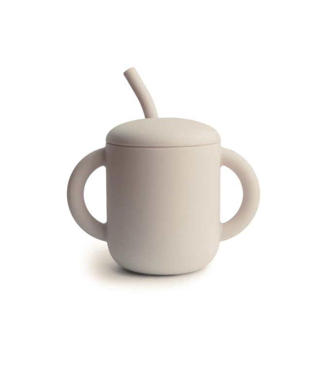 Mushie - Siliconen rietjesbeker - Shifting Sand