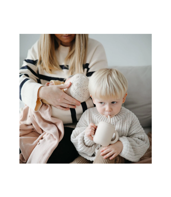 Mushie - Siliconen rietjesbeker - Shifting Sand