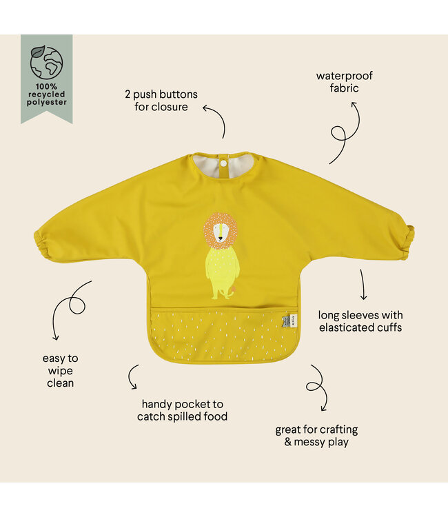 Trixie -   Waterproof long sleeve bib - Mr. Lion