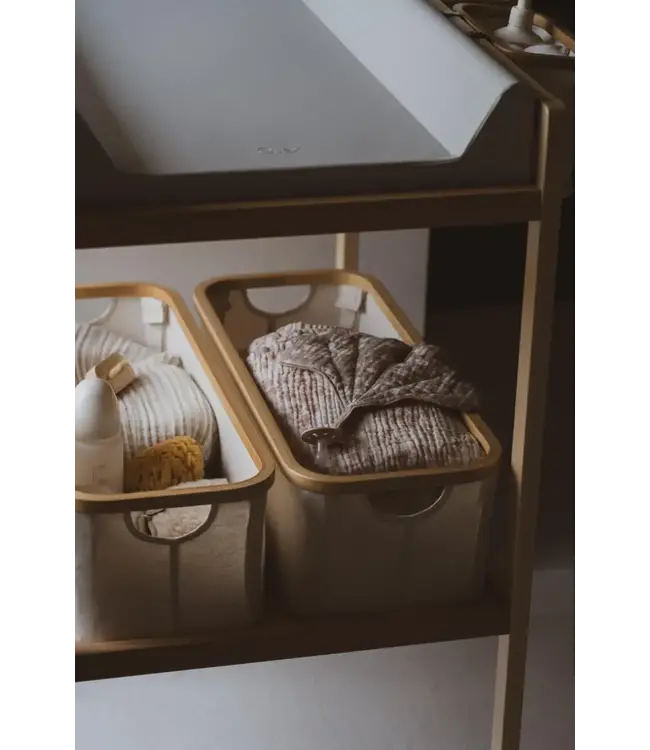 Quax - Opbergmand luiertafel 60X24 Naturel/Beige