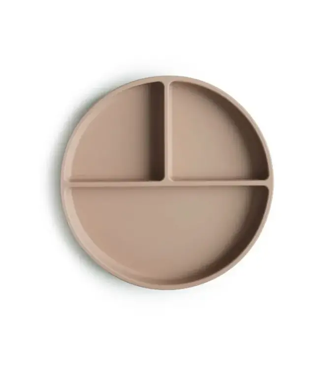 Mushie - Siliconen vakjesbord met zuignap - Natural