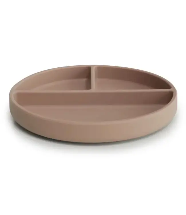 Mushie - Siliconen vakjesbord met zuignap - Natural