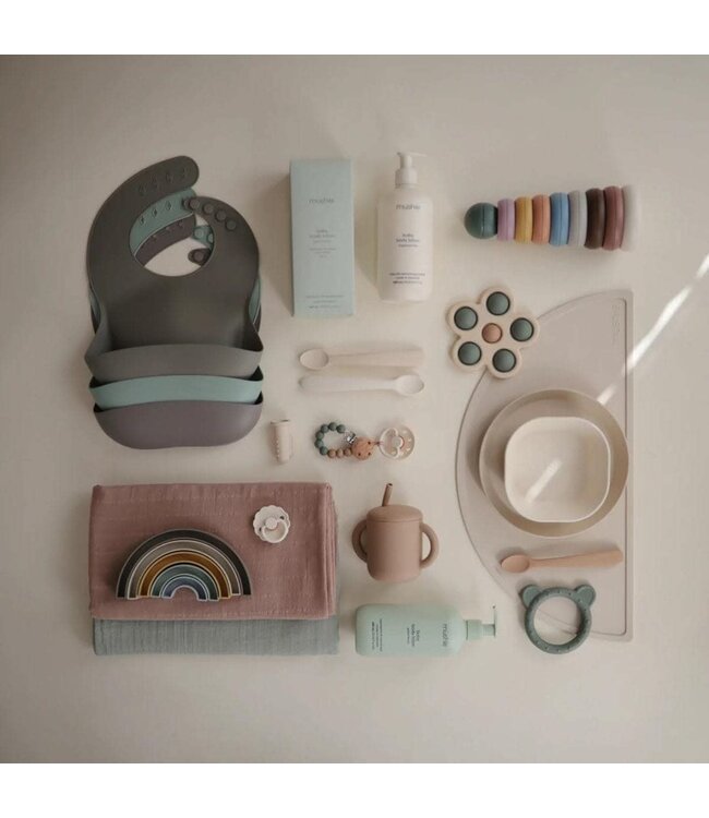 Mushie - Siliconen slab - Dove Grey