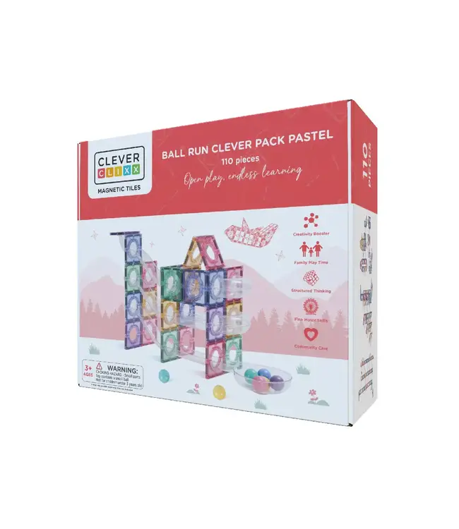 Cleverclixx Cleverclixx - Ball run clever pack pastel 110 pcs