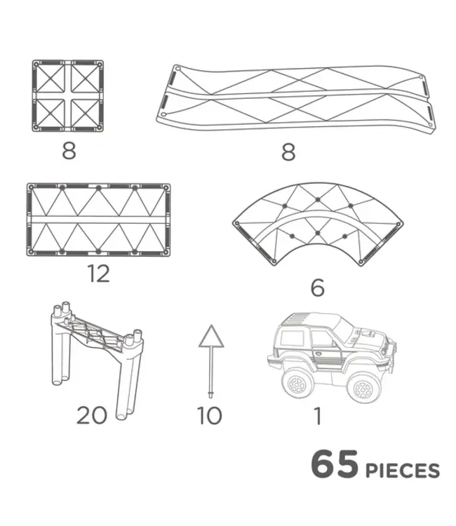 Cleverclixx - Race track intense 65 pcs