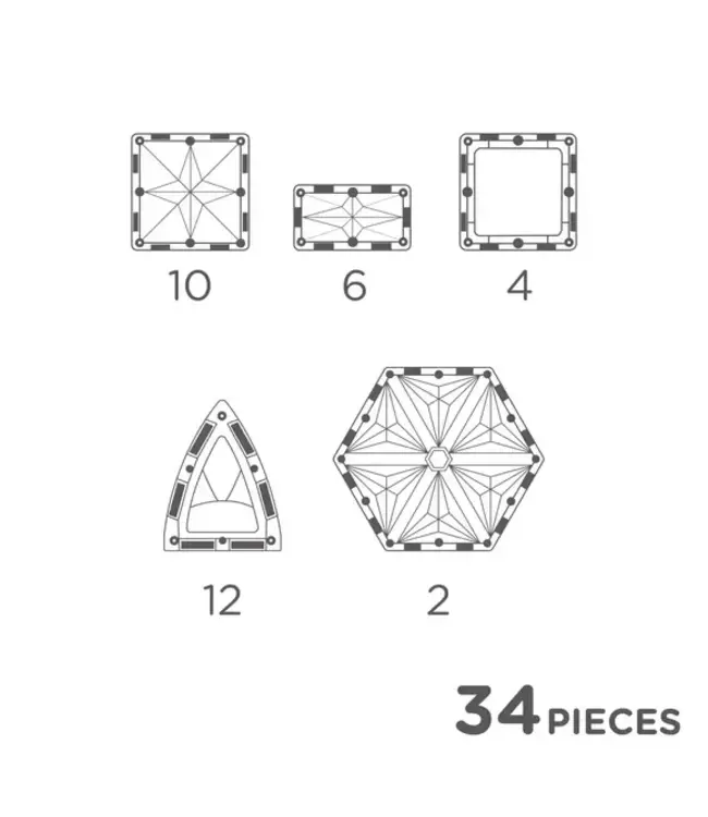 Cleverclixx - Small curved pack 34 pcs