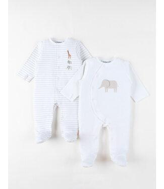 Noukies Noukies - Set van 2 pyjama's Jersey Wild jungle