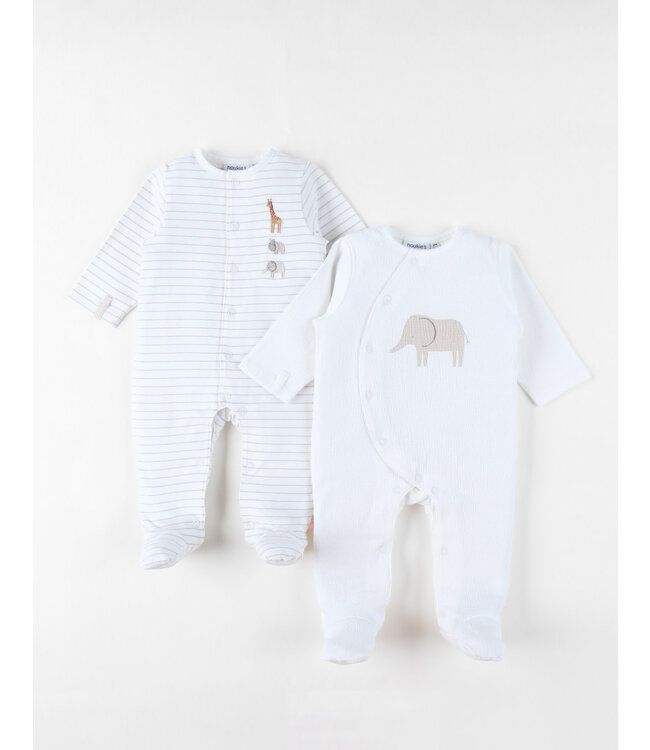 Noukies Noukies - Set van 2 pyjama's Jersey Wild jungle