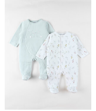 Noukies Noukies - Set van 2 Pyjama's Fluweel Pretty flowers
