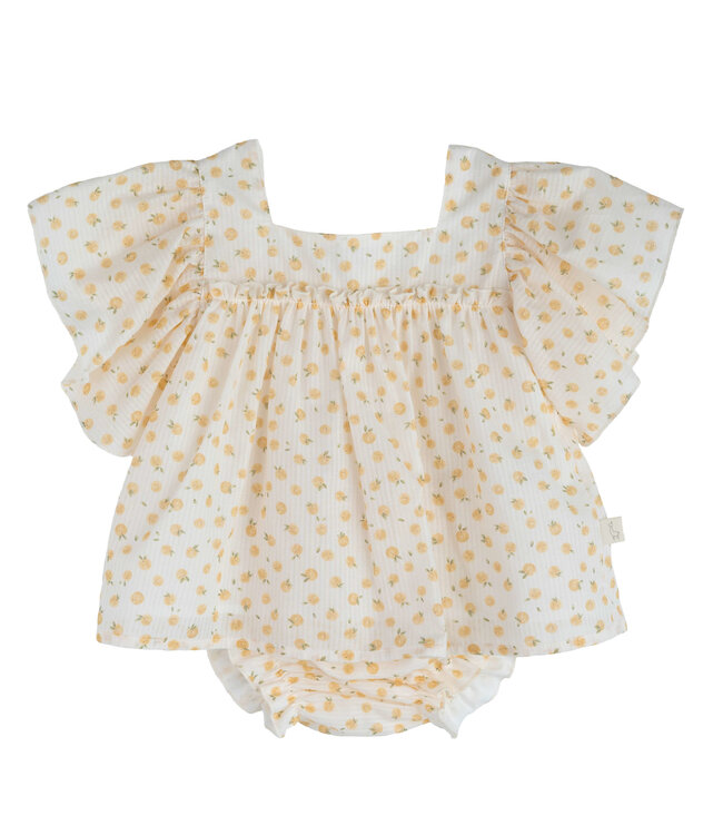 Baby Gi - fruity Dress /Bloomer ivory