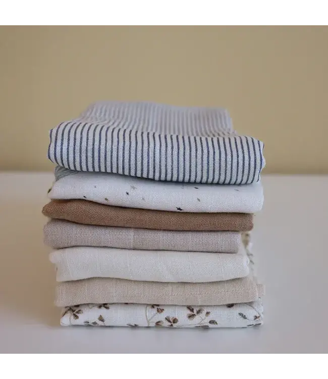 Cam Cam Copenhagen - Muslin cloth 2-pack  classic stripes Blue (70x70)