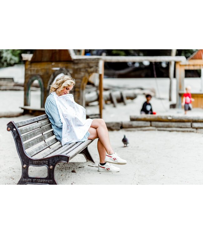 Owego -  Nursing Cocoon "Origami Birds CORAL"