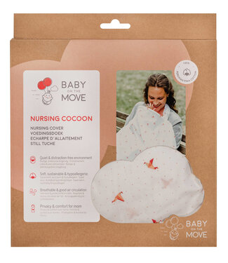 Owego Owego -  Nursing Cocoon "Origami Birds CORAL"