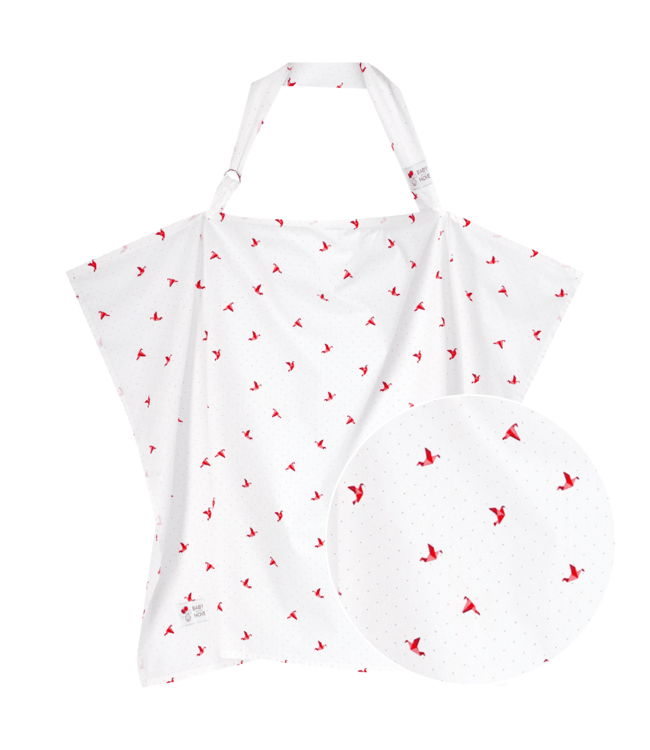 Owego -  Nursing Cocoon "Origami Birds CORAL"