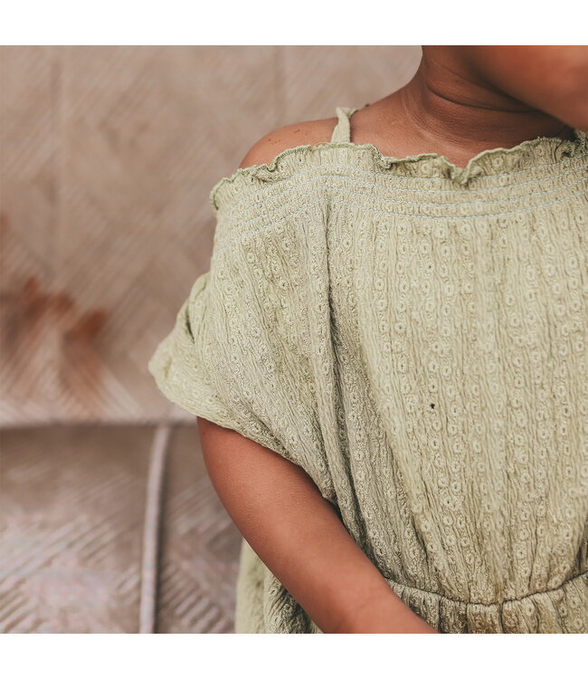 Your Wishes - Off shoulder dress broderie